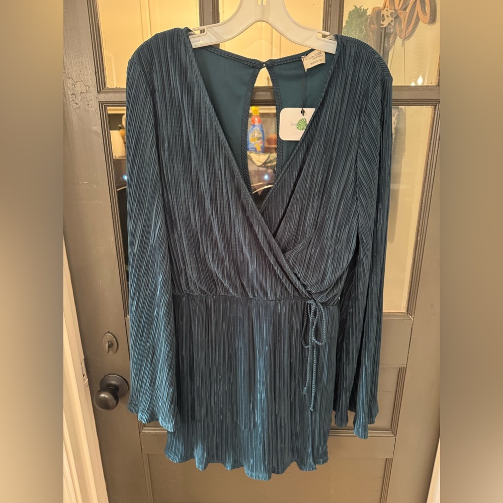 Pleated Romper